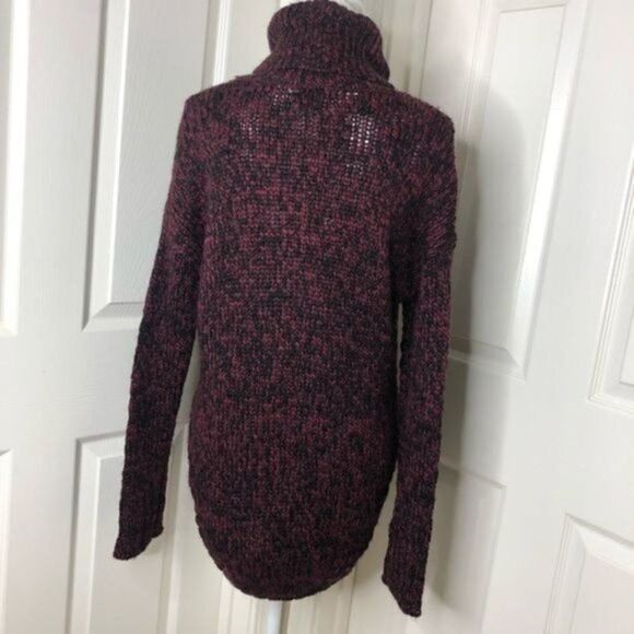 TREASURE & BOND Wool Turtleneck Sweater In Burgundy Rhode Combo XS - Picture 6 of 9